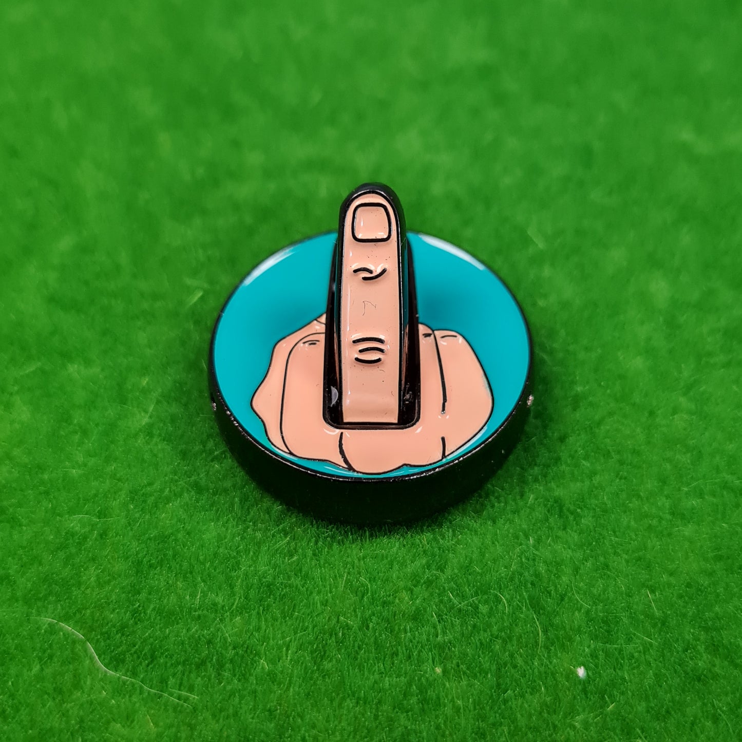 Funny Rude Middle Finger Theme Golf Ball Marker 5 Colours Diameter 25mm