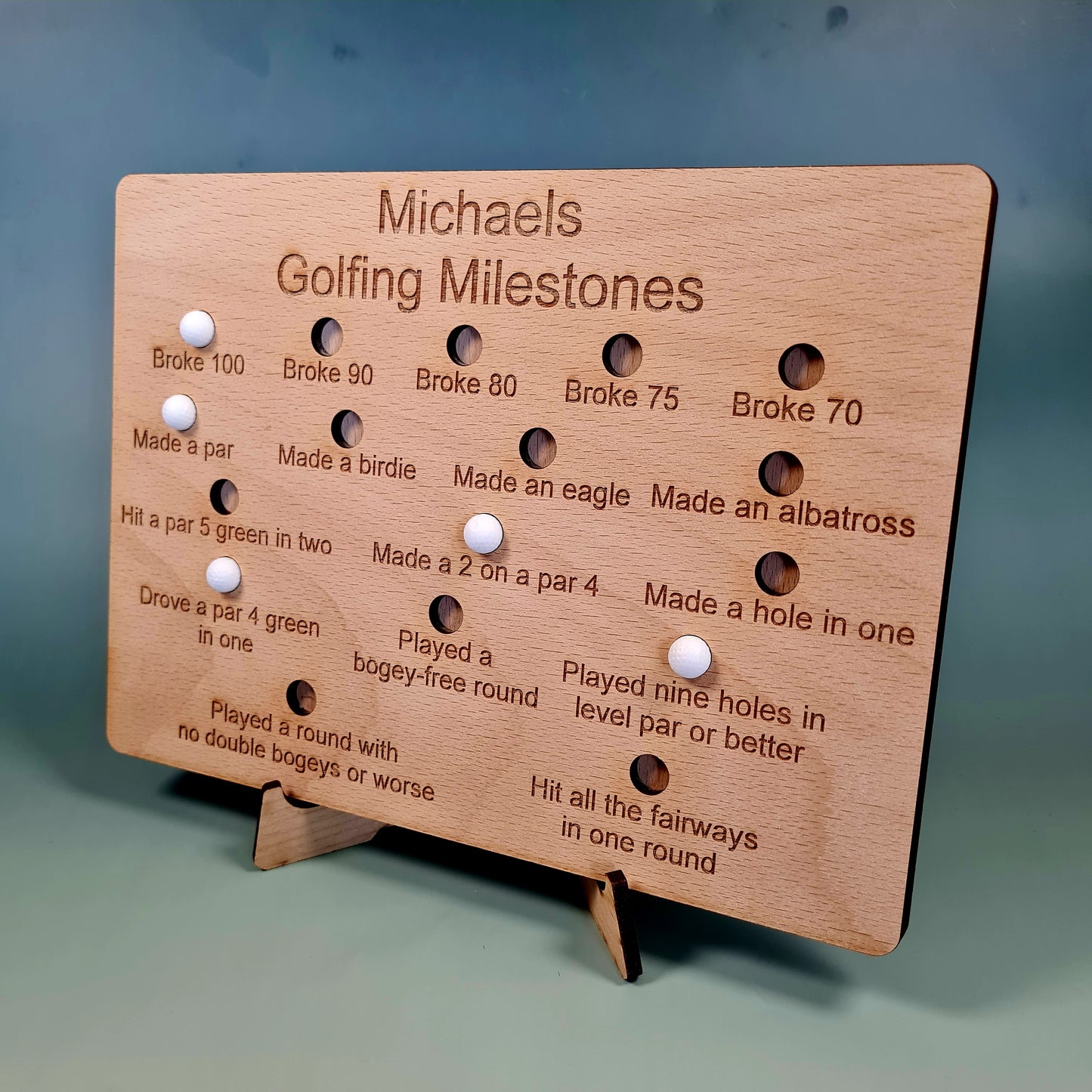 Golfing Milestone Stand Personalised Golfer Gift Birthday Christmas Retirement For Both Beginner and Pro