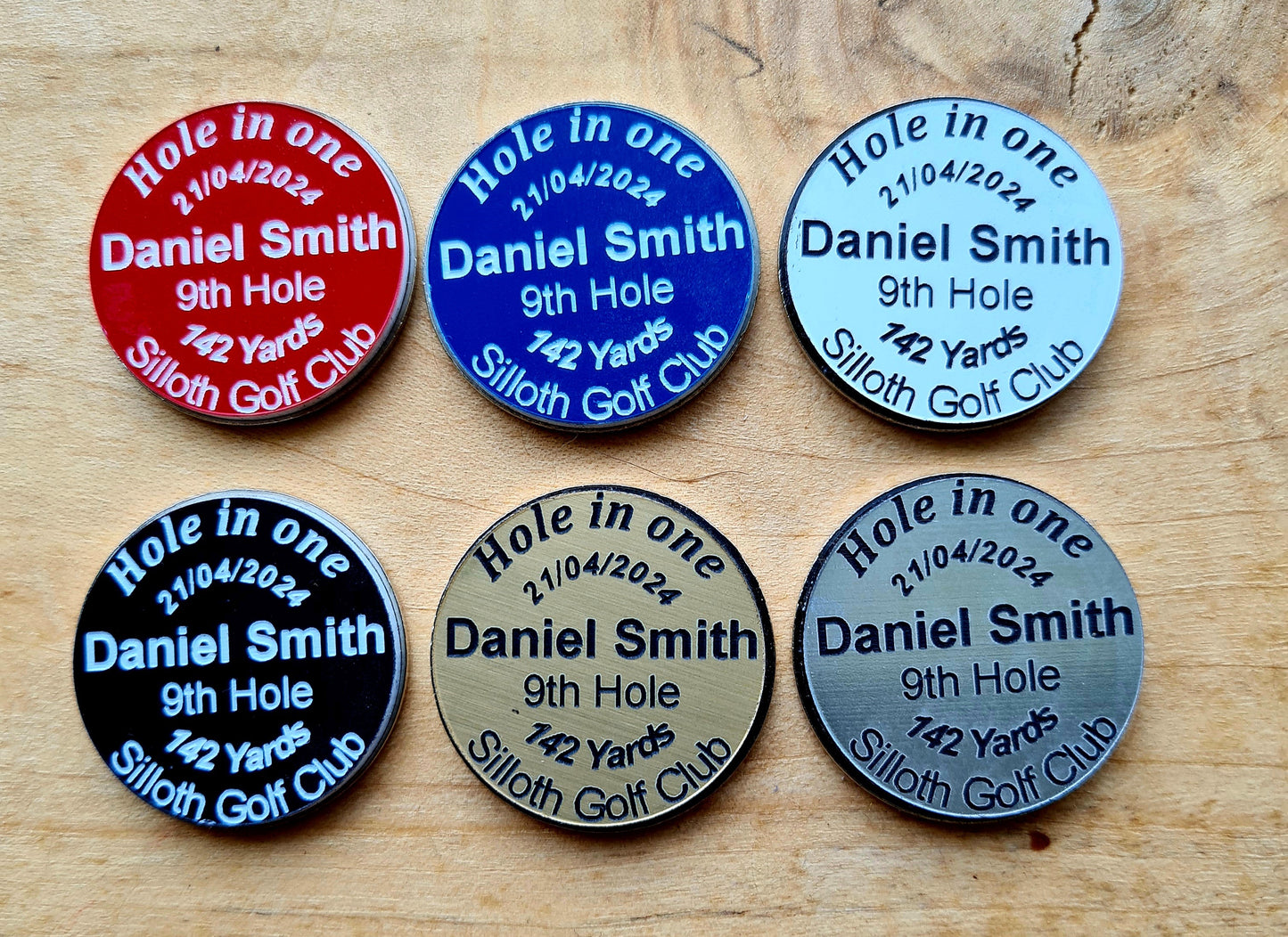 Personalised Custom Hole in One Golf Ball Marker - Aced It