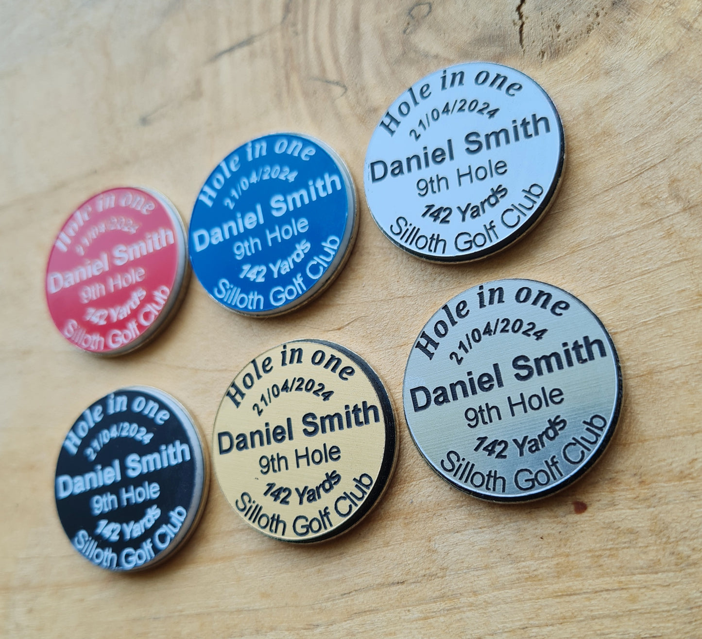 Personalised Custom Hole in One Golf Ball Marker - Aced It