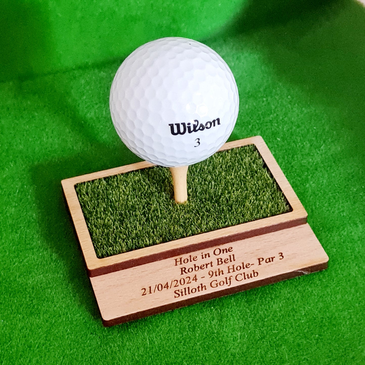 Golf Ball Display Stand Personalised Base Hole in One Club Champion Competition Prize Gift Nearest Pin Putting Longest Drive