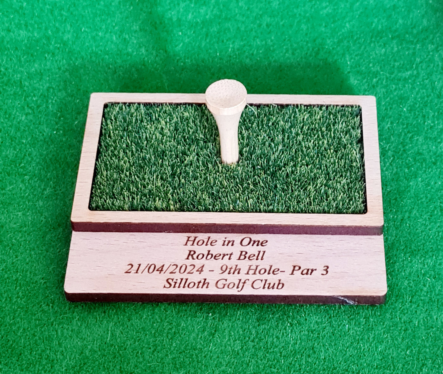 Golf Ball Display Stand Personalised Base Hole in One Club Champion Competition Prize Gift Nearest Pin Putting Longest Drive