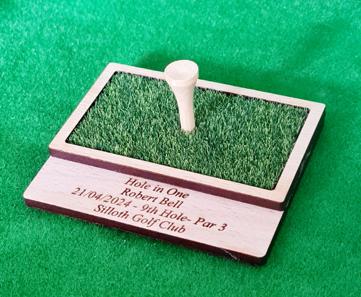 Golf Ball Display Stand Personalised Base Hole in One Club Champion Competition Prize Gift Nearest Pin Putting Longest Drive