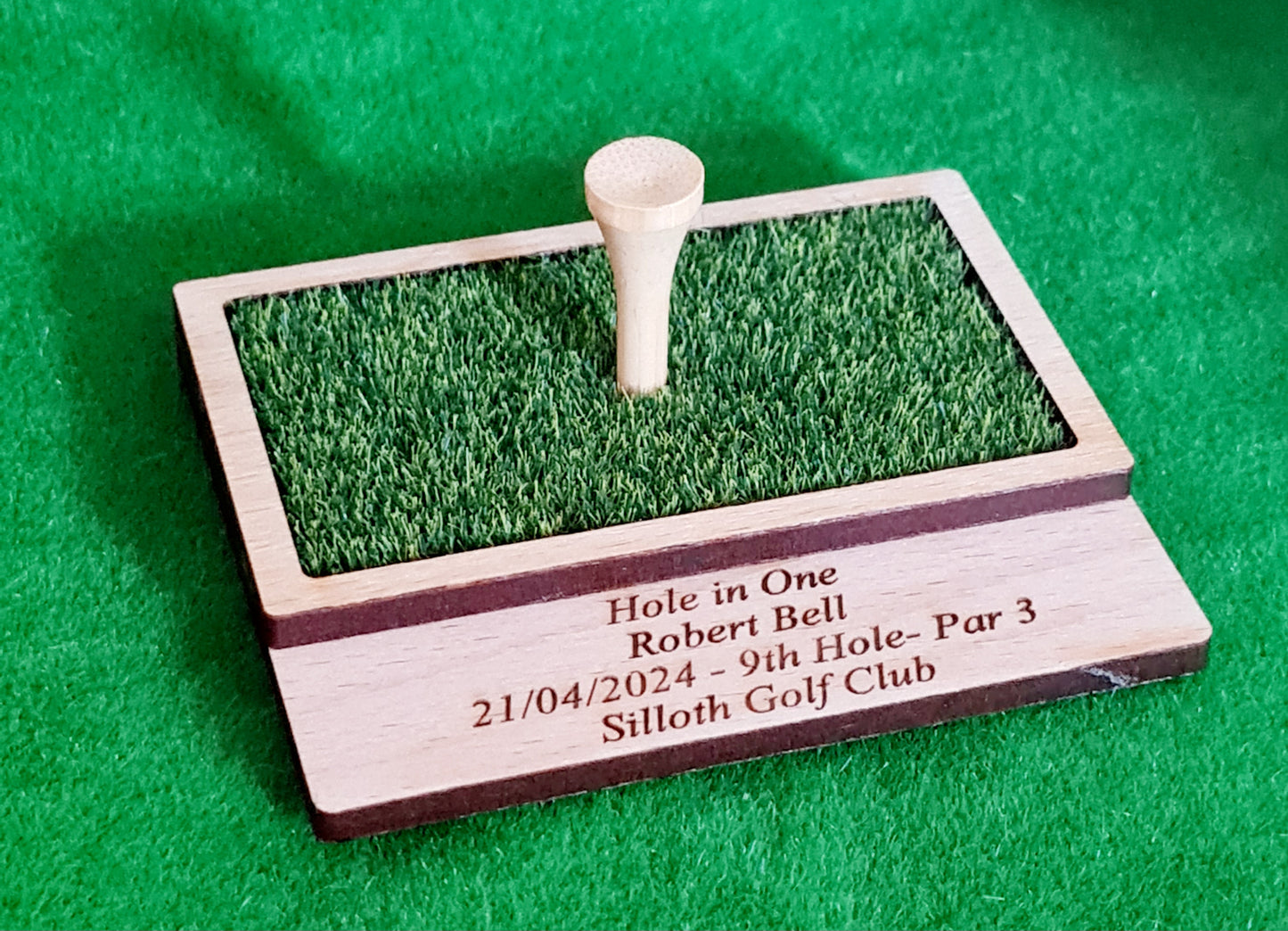 Golf Ball Display Stand Personalised Base Hole in One Club Champion Competition Prize Gift Nearest Pin Putting Longest Drive