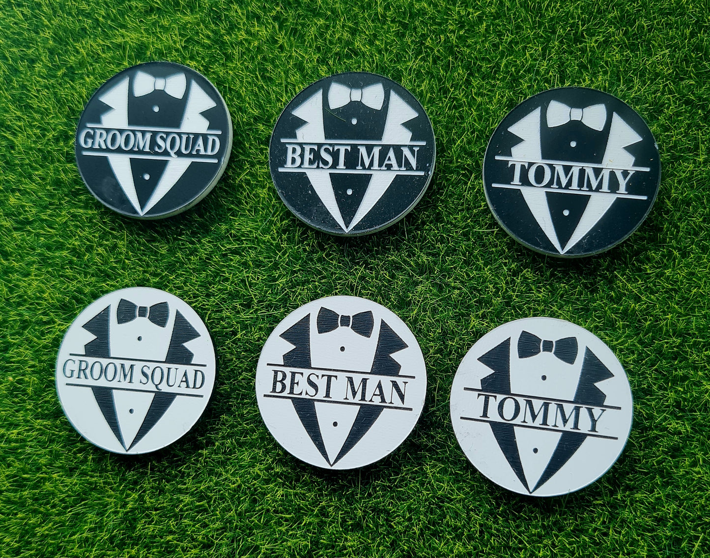 Personalised Wedding Usher Best Man Bachelorette Party Golf Ball Marker With Magnetic Cap Clip